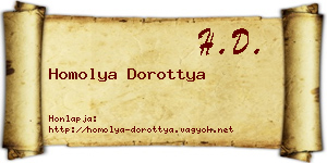 Homolya Dorottya névjegykártya
