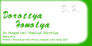 dorottya homolya business card